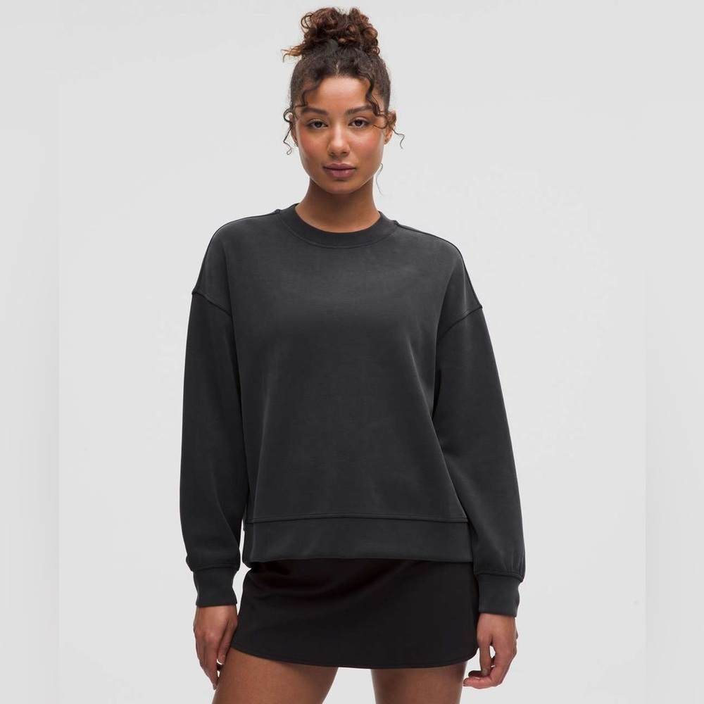 Lululemon‎ Oversized Crewneck Sweatshirt Charcoal Gray Approx Size 8